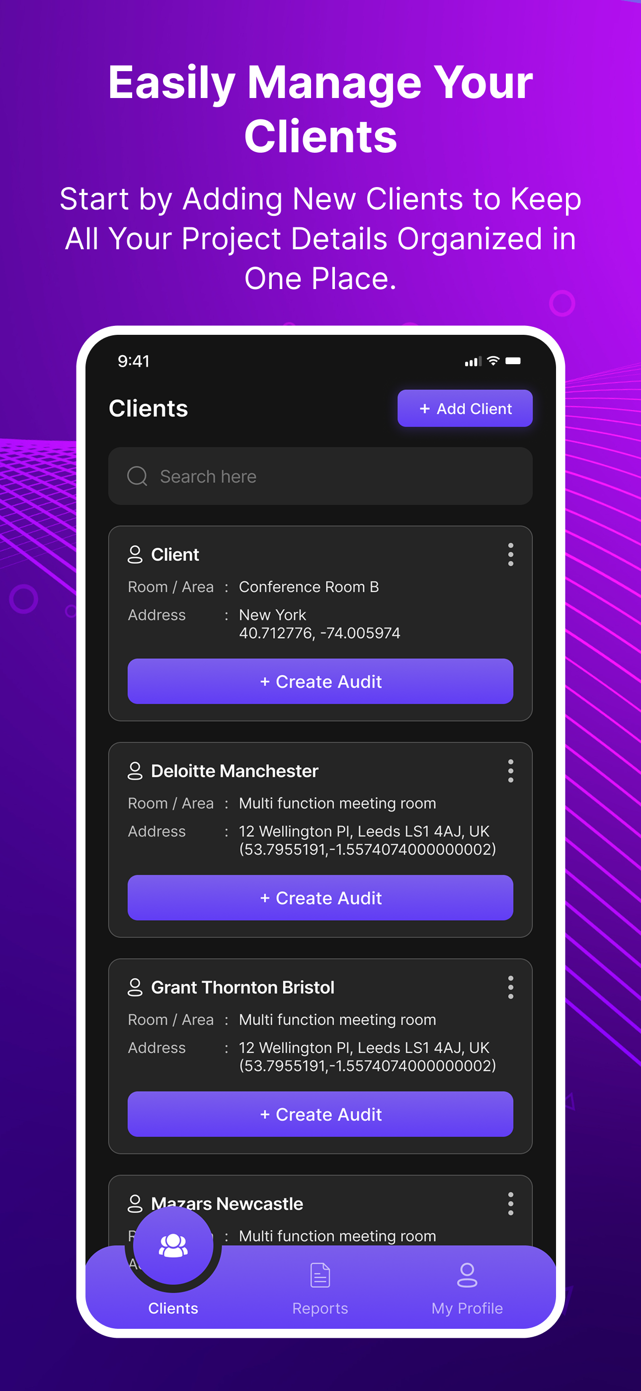 Manage Clients